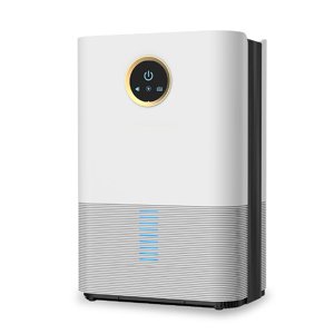 Ultra-Quiet Mini Déshumidificateur avec 5-Colour lampe & Fonctionnement facile