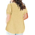 thumbnail image 4 of asjyhkr Plus Size Womens Summer Tops Short Sleeve T Shirts Loose Stretch Soft Comfy Tees Solid Basic Blouses, 4 of 7