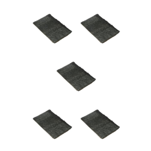 mmirethe Polyester Soft Chenille Rug - Prompt And Strong Absorption No Shedding Soft Texture Absorbent Deep Grey 40cm*60cm 5Set