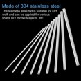 thumbnail image 4 of Unique Bargains 304 Stainless Steel Round Rods 0.8mm x 250mm for DIY Craft, 10 Pack, 4 of 6