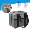 thumbnail image 4 of pitrice Sac à Main de Quilles en Toile Oxford Robuste Grise avec Support pour Balles en Mousse Sac de Rangement Portatif pour Quilles, 4 of 6