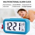 thumbnail image 4 of Smart Digital Alarm Clock with Date and Temperature Snooze Button on Top Battery Operated Rectangle Desk Clock with Night Light for Bedroom Kids Children Girls Boys, 4 of 8
