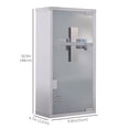 thumbnail image 3 of HOMCOM Wall Mount Medicine Cabinet Lockable with 2 Keys for Bathroom, 3 of 10