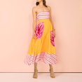 thumbnail image 4 of Ovzne Robes pour Femmes 2025 Robe Femme Mode Robe d'Été pour Femmes Unie Camis Sans Manches Col Rond Aguichant Longue Robe Robe pour Femmes Imprimée Liquidation, 4 of 6