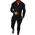 thumbnail image 1 of Innerwin Jogger Sets 2 Pcs Mens Tracksuit Set Sports Two Pieces Casual Sweatshirts+Pant Outfits HCXTZ-9 XL, 1 of 2