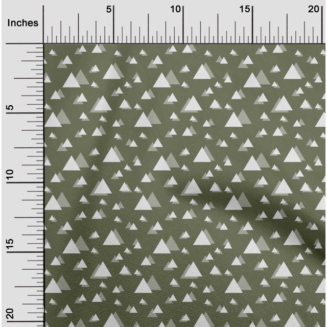 oneOone Polyester Lycra Fabric Triangle Geometric Print Fabric By Yard 56 Inch Wide