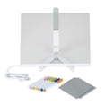 thumbnail image 2 of MesaSe Tableau de Notes LED avec Couleurs Tableau de Messages Acrylique Lumineux Tableau de Dessin LED Marqueur Lumineux Tableau Effaçable avec ANGLE de PLACEMENT Réglable Support 1ml, 2 of 10