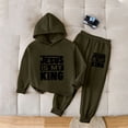 thumbnail image 2 of Long Sleeve Top, Comfortable Hooded Set with Elastic Waist Pants for Kids, 2 of 7