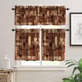 thumbnail image 1 of Coffee Kitchen Curtains Sets, Cafe Coffee Theme Valance for Kitchen Windows, Tea Party Coffee Bean Print Small Short Curtains Window Treatments Valance Sets for Kitchen Cafe, 54x24 Inch, 3 Piece, 1 of 4