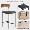thumbnail image 1 of Kojooin 3 Piece Bar Table Set with 2 Upholstered Counter Stools 3 Tier Storage Shelves Steel, 300LB Capacity Compact Dining for Apartments, Small Kitchens, Breakfast Nooks, Space Saving, 1 of 7