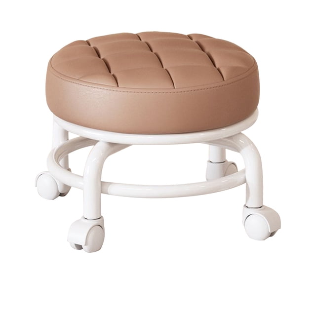 Tabouret Bas à Roulettes pour la Maison, Roue Universelle, Entrée, Tabouret pour Homme Paresseux, Tabouret à Chaussures Multifonction, Tabouret de Couturière, Tabouret pour Fauteuil Roulant Assis, Petit Tabouret