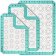 thumbnail image 1 of U-Taste Tapis de Cuisson en Silicone Résistant à la Chaleur pour Macarons, Feuille de Cuisson Réutilisable Antiadhésive pour Biscuits avec Mesure de Cercle de Renforcement des Bords (Taille Demi/rouleau de Gelée/quarts de Feuille, Aqua Sky)), 1 of 8