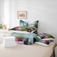 thumbnail image 5 of YST 7 Pcs 3D Hummingbird Bed In A Bag Pink Hydrangea Comforter Set Full Rustic Floral Animal Bedding Sets Nature theme Sheet Set with Comforter All Season,Soft, 5 of 5