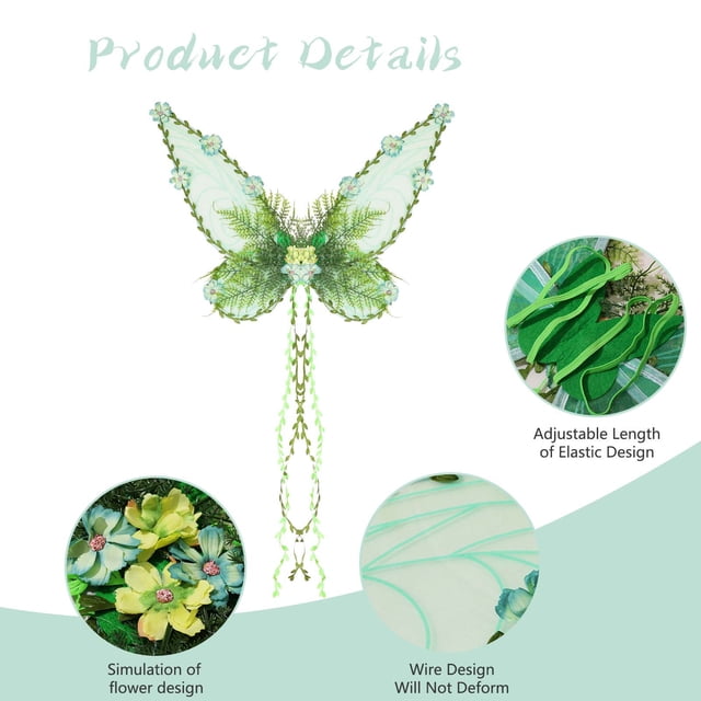 EGNMCR Home Decor, Room Decor, Wall Decor Elven Butterflys Wing Thin Cicada-Wing Wing Set Festival Party Performance Props A Wing