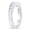 thumbnail image 2 of Alliance de Mariage pour Femme en Or Blanc 14 Kt avec Diamants Ronds Sertis en Rail 1/2 Cttw, 2 of 4