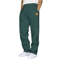 thumbnail image 1 of LIaqionyy Mens Sweatpants Open Bottom Casual Elastic Waist Drawstring Jogger Lounge Pants with Pockets, 1 of 3