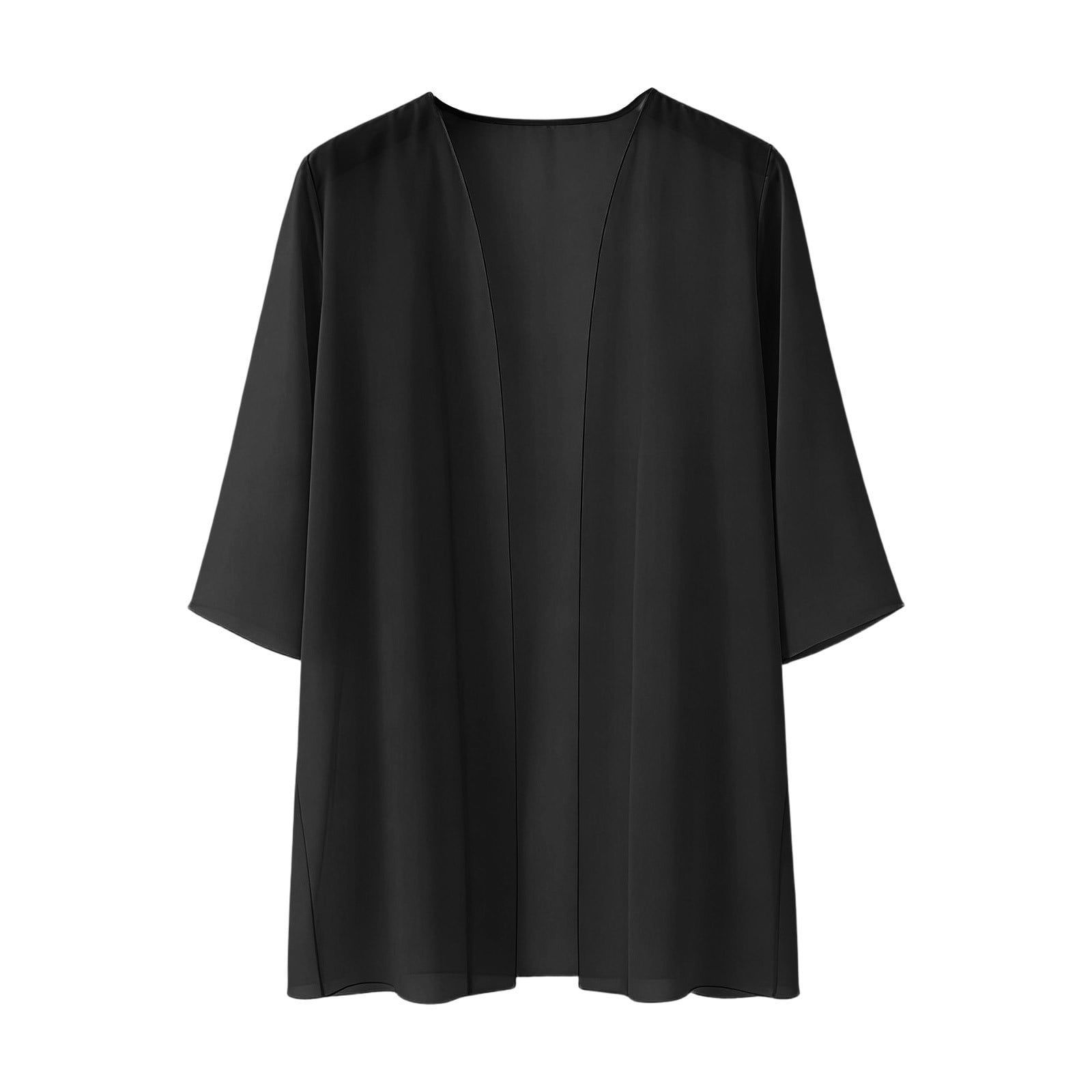 Summer Cardigan Womens Sheer Chiffon Cardigan Short Sleeve Open