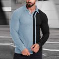 thumbnail image 2 of WEAIXIMIUNG Christmas Men 2025 Spring/summer Relaxed Sports Large Size Color Matching Lapel Shirt, 2 of 8