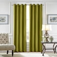 thumbnail image 1 of Innerwin Rideaux Protection UV Occultants Écoénergétiques de Luxe à Oeillets Couleur Unie Rideaux Fenêtre Vert L:52"Xh:63 Pouces, 1 of 1