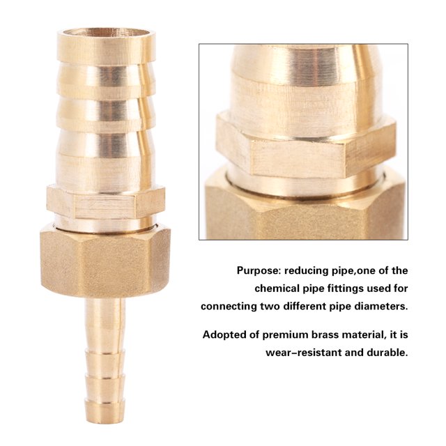 Brass Hose Barb, Brass Barb for Connecting Pipes Thread Hose Connector Thread Coupler Plug Connector, Barbed Hose Fittings