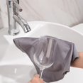 thumbnail image 3 of Puomue 6 Pack Microfiber Glass Cleaning Cloth, 16 Inch X 16 Inch, Lint Free Quickly Clean Window, Glasses, Windshields, Mirrors, and Stainless Steel, Grey, 3 of 6