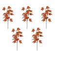 thumbnail image 2 of Wzzjkit Home Decor Home Decorations 5 PCS Fall Decor Artificial Silk Maple Leaves Branches Fall Stems Faux Maple Leaves for Wedding Bouquet Table, 2 of 6