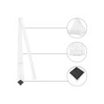 thumbnail image 3 of INSPIRE CHIC Men's Solid Color Narrow Stripes Necktie Graduation Suit Formal Ties White, 3 of 5