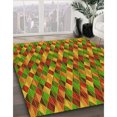 thumbnail image 3 of Ahgly Tapis Rectangulaire Lavable en Machine Intérieur Transitionnel Vert Pistache, 5 Pieds x 7 Pieds, 3 of 7