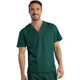 thumbnail image 1 of Red Panda Haut d'Uniforme Unisexe à Col en V Uni, 1 of 1