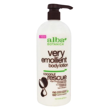 Alba Botanica HG1603810 32 oz Very Emollient Body Lotion, Coconut Rescue