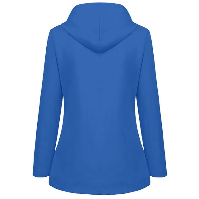 Veste Extérieure Coupe-Vent à Capuche Imperméable Manteau de Pluie pour Femmes