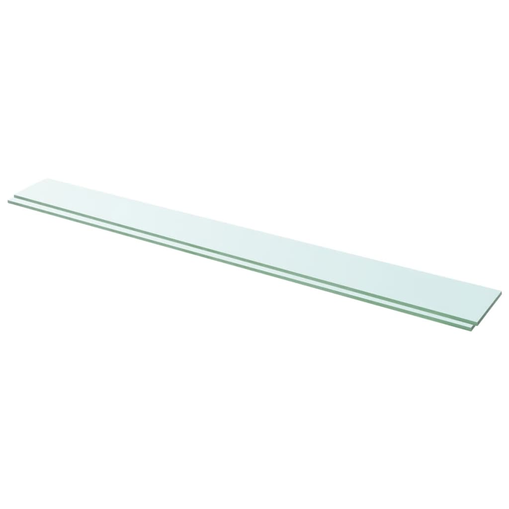 vidaXL Étagères 2 Pcs Panneau en Verre Transparent 110x12 cm