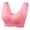 Watermelon Red, variant on AWZXDE Comfortable Wireless Lace Edge Front Side Buckle Bra for Women Seamless Design Ideal for Yoga Sleep and Everyday Wear Adjustable Large Size Gather Support