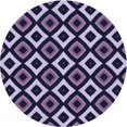 thumbnail image 1 of Ahgly Tapis Rond Lavable en Machine Intérieur Transitionnel Bleu Nuit, 5 Pieds Rond, 1 of 7