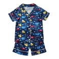 thumbnail image 1 of 2025 Pyjamas pour Tout-Petits Petits Garçons 3 Pcs Printemps Été Imprimé Dessin Animé Dormeuses Manches Courtes Tenues de Nuit Pyjamas Pyjamas en Coton, 1 of 4