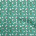 thumbnail image 1 of oneOone Popeline de Coton Vert Mer Tissu Automne Matière de Robe Tissu Imprimé Tissu au Mètre 56 Pouces de Large, 1 of 4