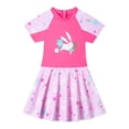 thumbnail image 1 of Kids Girls Rash Guard Bathing Suits Striped Ruffle Long Sleeve Sun Protection Bathing Suit Girls 8-9 Years Girls Clothing, 1 of 9