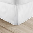 thumbnail image 1 of Alive Pixels Bed Skirt White Solid 100 Percent Cotton Split Corner Pleated 1-Pc with 21 Inch Drop 200TC (Queen, White), 1 of 4