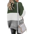 thumbnail image 4 of RKSTN Sweaters for Women Winter Casual Turtleneck Pullover Blouse Knitting Long Sleeve Patchwork Tops Sweaters Fall Sweaters, 4 of 7