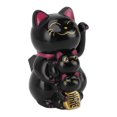 thumbnail image 4 of 4.5 Inch Black Solar-Powered Waving Fortune Cat - Eco-Friendly Smiling Lucky Cat Ornament, Auto-Waving Arm for Good Luck & Prosperity, Perfect Decor for Car Dashboard, Desk, Store Cashier, Ideal Gift, 4 of 6