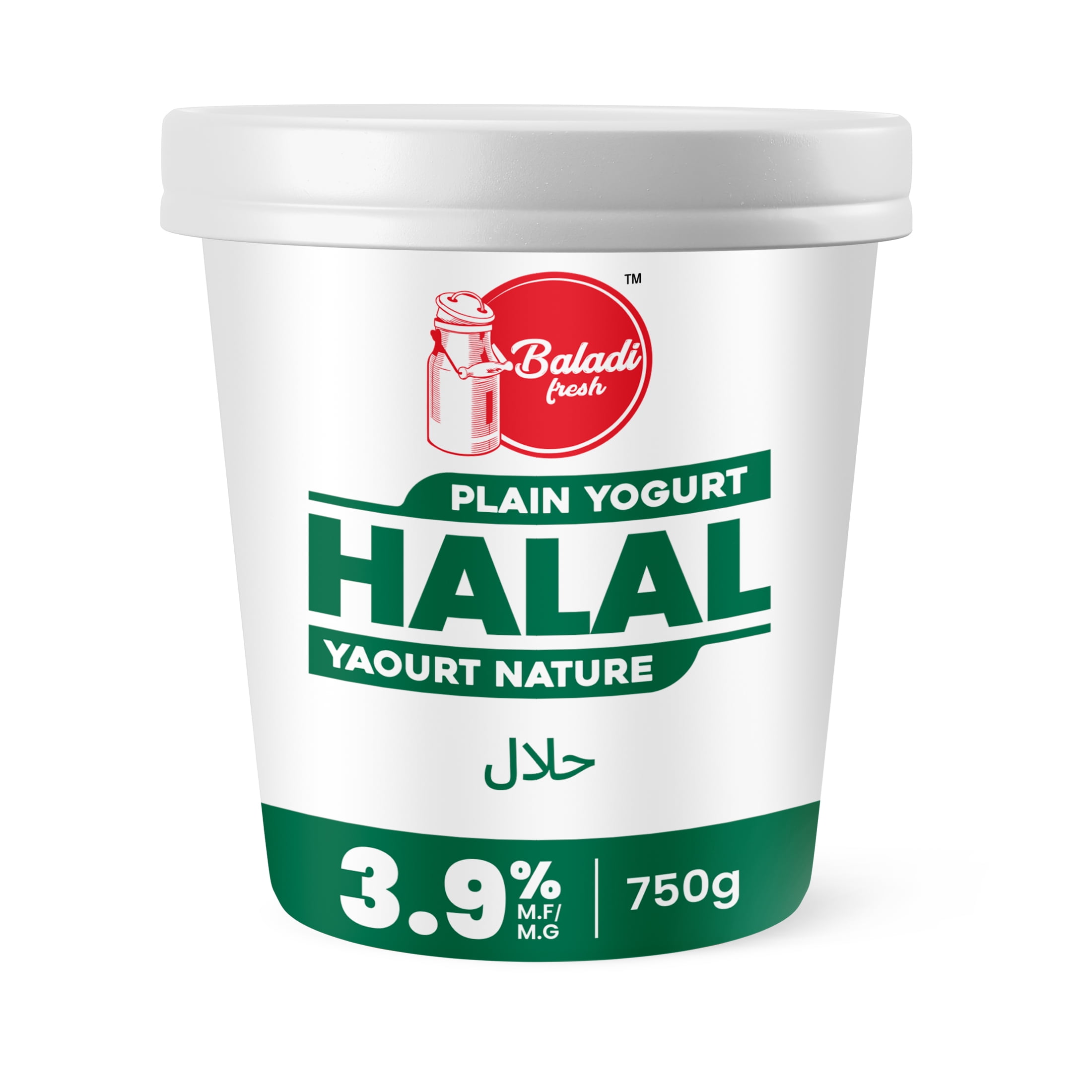 Yogourt nature halal Baladi 3,9 % 750 g