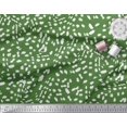 thumbnail image 2 of Soimoi Green Moss Georgette Fabric Cow Animal Skin Print Sewing Fabric Yard 44 Inch Wide, 2 of 3