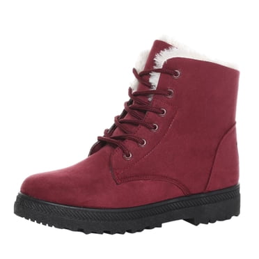jovati Bottes de Neige à Talon Plat Automne et Hiver Grande Taille en Coton Bottines Courtes pour Femmes