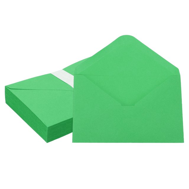 Invitation Envelopes, Greeting Card Envelopes V-Flap Design for Weddings and Special Occasions Yellow Green