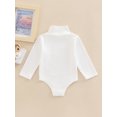 thumbnail image 4 of FOCUSNORM Infant Baby Spring Romper Solid Color Long Sleeve Turtleneck High Stretch Jumpsuit for Boys Girls, 4 of 9