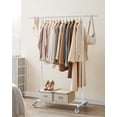 thumbnail image 2 of SONGMICS Clothes Rack with Wheels, Heavy-Duty Clothing Rackl, 220 lb Load Capacity, White, 2 of 5