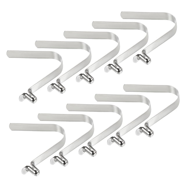 Unique Bargains 10x6mm Kayak Paddle Snaps, Hollow Button Single Pin Lock Tube Spring Clips for Tent Pole, 10 Pack