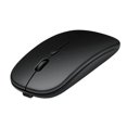thumbnail image 1 of Rechargeable Bluetooth Mouse for Laptop Tablet Macbook/iPad/iPhone (iOS13.1.2 or Later) Slim Silent Mouse 3 DPI Adjustable 800/1200/1600 Portable for Windows/Linux/Android Black, 1 of 5