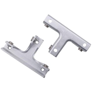 Lot de 2 pinces en verre en forme de T pour aquarium, aquarium, armoire, supports de support en verre en alliage d'aluminium pour verre de 6-10 mm d'épaisseur