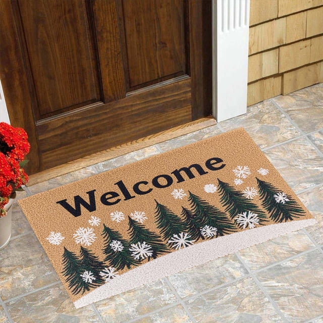 WIFKLSIIPG Festive Christmas Doormat Non Indoor/Outdoor Holiday Rug for Home Decoration for Adding Festivity to Your Home